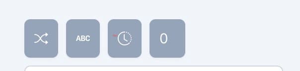 Screen of control buttons